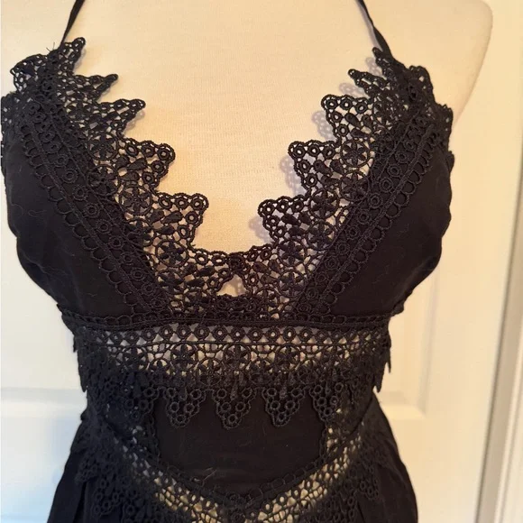 Charo Ruiz Black Lace Detail dress - Picture 2 of 5